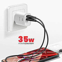 Acheter Swissten Chargeur USB-C 35W Power Delivery et USB-A Quick Charge 3.0 18W Blanc