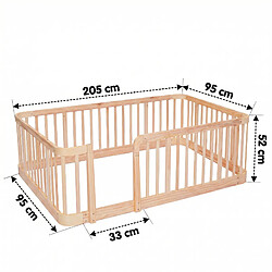 Avis Parc de jeu bébé 140x200 cm Modenvie modulable bords arrondis naturel