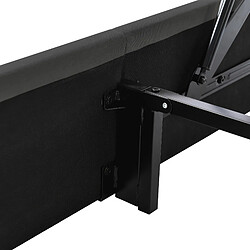 Acheter MIVRAY Lit Coffre Adulte 160x200 Cm Lit Double Avec USB, LED Et Tête De Lit Rangement, Lin, Gris