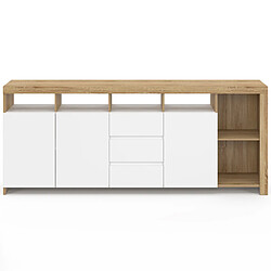 Avis Idmarket Buffet MALO 180 cm bois/blanc