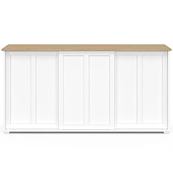 Avis Idmarket Buffet JANGO 160 blanc/bois