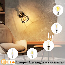 Avis NETTLIFE Applique Murale Vintage Noire 1 Lumière Spot E14 Pivotant 350° Couloir