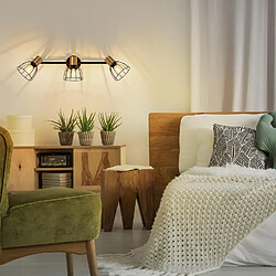 Avis NETTLIFE Applique Murale Vintage Noire Métal 3xE14 Spots Orientables 350° Rétro