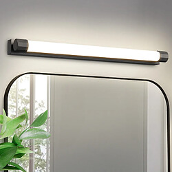 NETTLIFE Applique LED Miroir 50cm 10W Noire SdB Lumière Neutre 4000K IP44