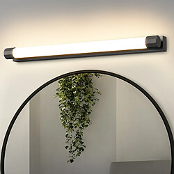 NETTLIFE Applique LED Miroir 50cm 10W Noire Blanc Chaud 3000K IP44 Moderne SdB