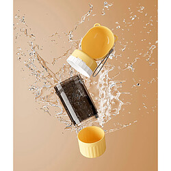 Avis INF Bouteille d'eau et récipient pour nourriture portables pour animaux de compagnie Yellow