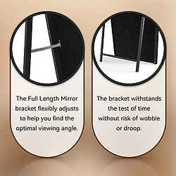 Bytelike Miroir sur pied arche - Noir pas cher