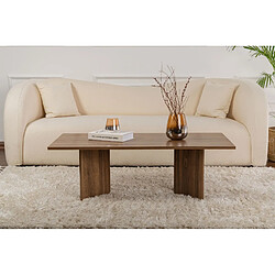 Avis Hanah Home Table basse en bois - 60 x 119 x 40 cm - Noyer