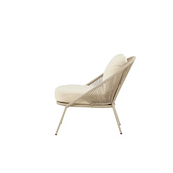 Paris Prix Fauteuil de Jardin Lounge Lindos 77cm Beige pas cher