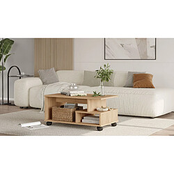 Acheter Hanah Home Table basse en bois - 90 x 51 x 42 cm - Beige