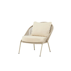 Avis Paris Prix Fauteuil de Jardin Lounge Lindos 77cm Beige