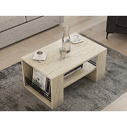 Acheter Hanah Home Table basse en bois - 80 x 50 x 40 cm - Travertin