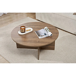 Acheter Hanah Home Table basse en bois - 90 x 90 x 40 cm - Noyer