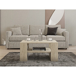 Avis Hanah Home Table basse en bois - 80 x 50 x 40 cm - Travertin