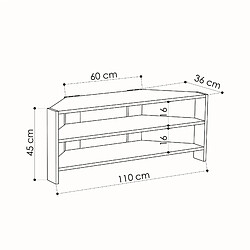 Avis Hanah Home Meuble TV en bois - 110 x 36 x 45 cm - Blanc