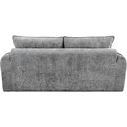 Habitat Et Jardin Canapé droit en tissu texturé [ ]Silvano[ ] - 3 places - Gris pas cher