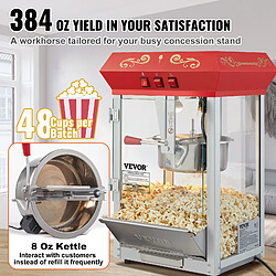 Avis Vevor Machine à Pop Corn 850W 227g Style Cinéma avec Bol et Verre Trempé pour Fêtes