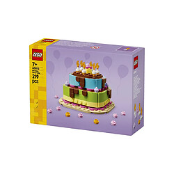LEGO 40815 Gâteau d’anniversaire ouvrant - 10 bougies - 219 pièces pas cher