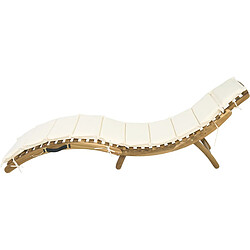 Acheter Habitat Et Jardin Bain de soleil en bois avec coussins inclus [ ]Jakarta[ ] - Beige