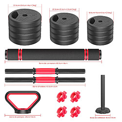 RATTANTREE Ensemble d'haltères multifonctions 4 en 1 réglables pas cher