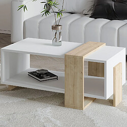 Acheter Hanah Home Table basse en bois - 90 x 49 x 40 cm - Blanc