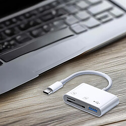 INF Lecteur de cartes 3 en 1, USB-C vers SD/TF/USB pas cher