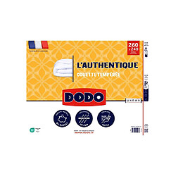 Avis DODO L’AUTHENTIQUE - Couette tempérée 250 g/m² - Blanc - 240 x 260 cm