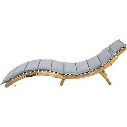 Acheter Habitat Et Jardin Bain de soleil en bois avec coussins inclus [ ]Jakarta[ ] - Gris