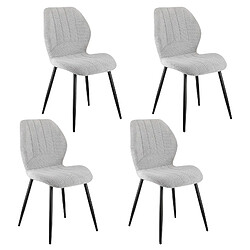 ByteLike Lot de 4 chaises ergonomiques, gris