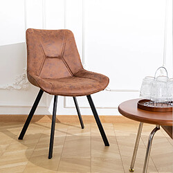 Acheter ByteLike Lot de 4 Chaises de Salle à Manger en Simili Cuir Marron