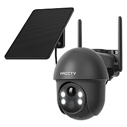 Caméra de Surveillance extérieur 360° caméra ARCCTV 4MP batterie avec panneau solaire-Q1