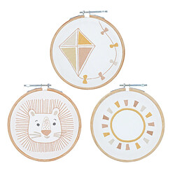 Future Home TAMBOURS CHEMIN DES DUNES - triptyque tambours canevas enfant