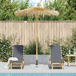 Avis vidaXL Parasol Tiki avec toile en feuille de bananier 180 cm en bambou