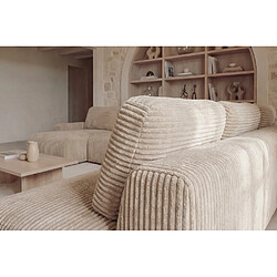 Acheter Casanova Canapé panoramique gros velours côtelé 5 places Gauche Beige