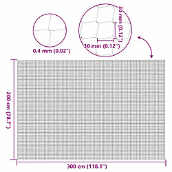 vidaXL Filet pour chat transparent en nylon 3x2 m pas cher
