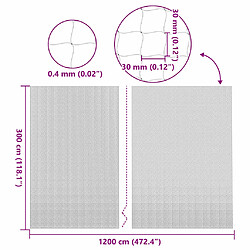vidaXL Filet pour chat transparent en nylon 12 x 3 m pas cher