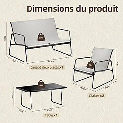 RATTANTREE Ensemble de quatre meubles de jardin de luxe pas cher