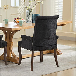 Acheter MIVRAY Chaise de salle à manger capitonnée avec accoudoirs chenille gris anthracite