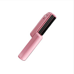 Avis INF Mini Brosse Lissante Portable Sans Fil Rose avec 3 Températures
