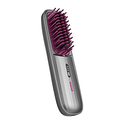 Avis INF Brosse Lissante Chauffante Portable Sans Fil - Ionique, Double Usage, Céramique 5D Grey