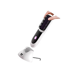 Avis INF Brosse Lissante Chauffante Ionique LCD Portable Sans Fil pour un Coiffage Facile White