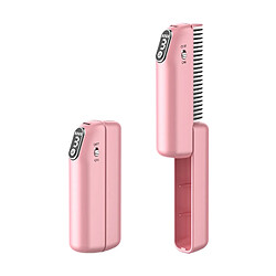 INF Mini Brosse Lissante Portable Sans Fil Rose avec 3 Températures pas cher