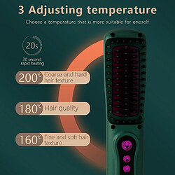Acheter INF Brosse Lissante Rechargeable : Sans Fil & Portable avec Dents 3D Anti-Brûlure