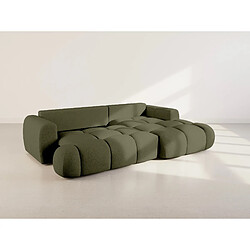 Acheter Bestmobilier Yulin - Canapé d'angle droit 4 places convertible avec coffre en tissu bouclette