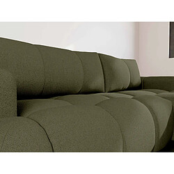 Bestmobilier Yulin - Canapé d'angle droit 4 places convertible avec coffre en tissu bouclette pas cher