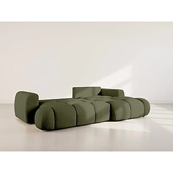 Avis Bestmobilier Yulin - Canapé d'angle droit 4 places convertible avec coffre en tissu bouclette