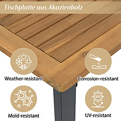 Acheter lemonbest Salon de jardin 8 places, Beige, acier galvanisé, plateau en acacia massif
