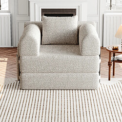 Acheter lemonbest Canapé-lit convertible 2-en-1 chenille kaki (lot de 3), rangement accoudoir