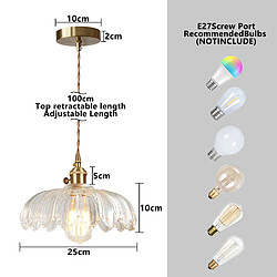 Stoex Suspension verre vintage - Transparent pas cher