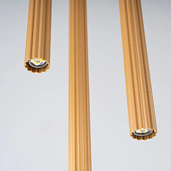 Suspension tube striée dorée triple ZENTRA 3xG9 8W Pure Lume pas cher
